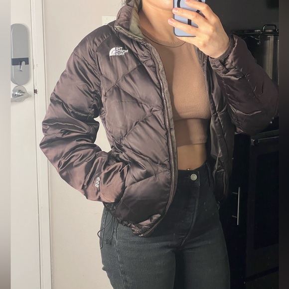 The North Face brown puffer 550 series - Picture 2 of 8